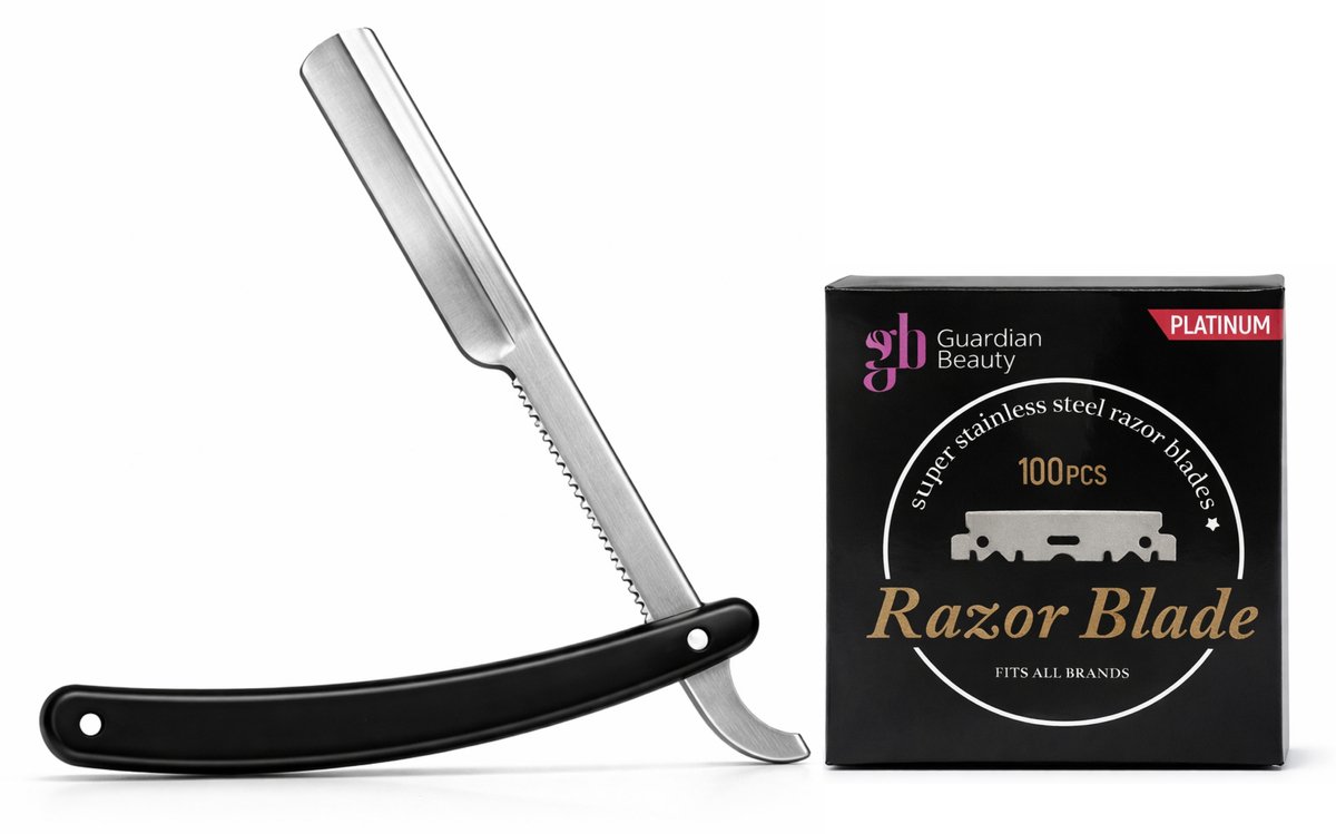 Guardian Beauty Scheermes - Roestvrij Staal - Shavette - Met 50 stuks GB Platinum Halve Mesjes