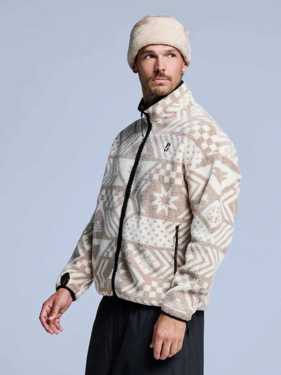 Poederbaas Sherpa Jacket Heren Four Seasons AOP Multi Wit