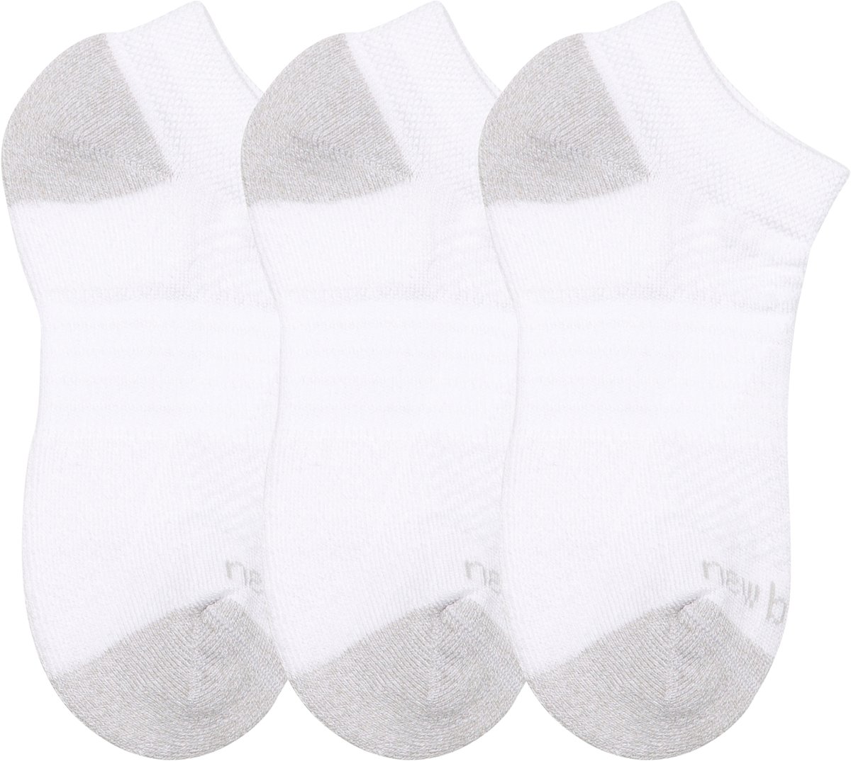 New Balance Youth Active No Show Socks 3 Pack Unisex Sportsokken - WHITE — cadeau in Cadeau-ideeën - foto 2