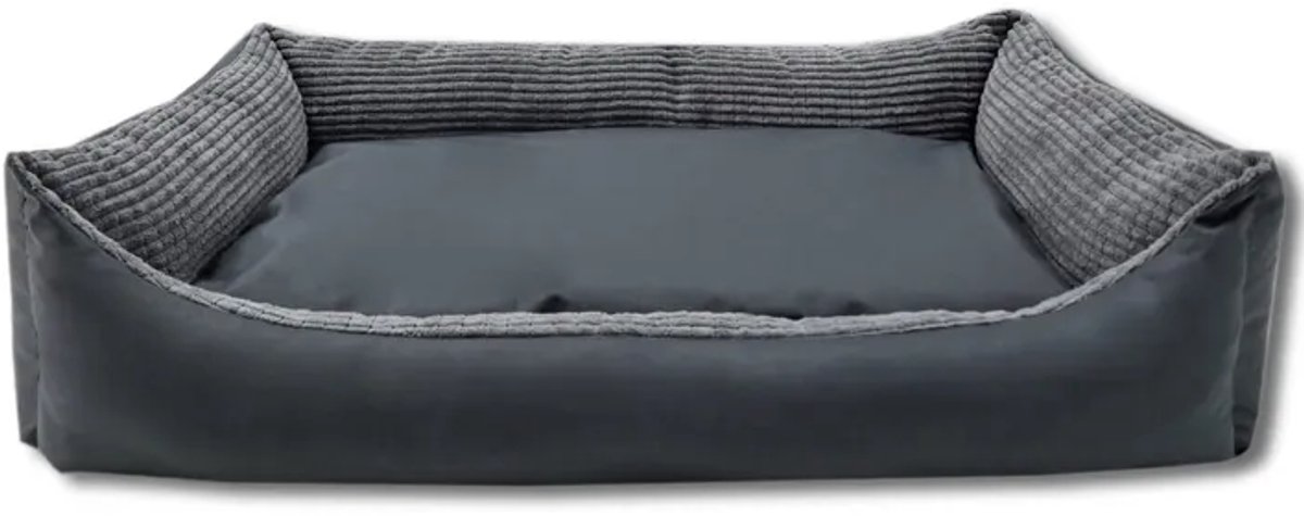 Hondenbed Kanape 100x70 cm - Comfortabel en Wasbaar Met Afneembare Hoes en Kussen, grafiet