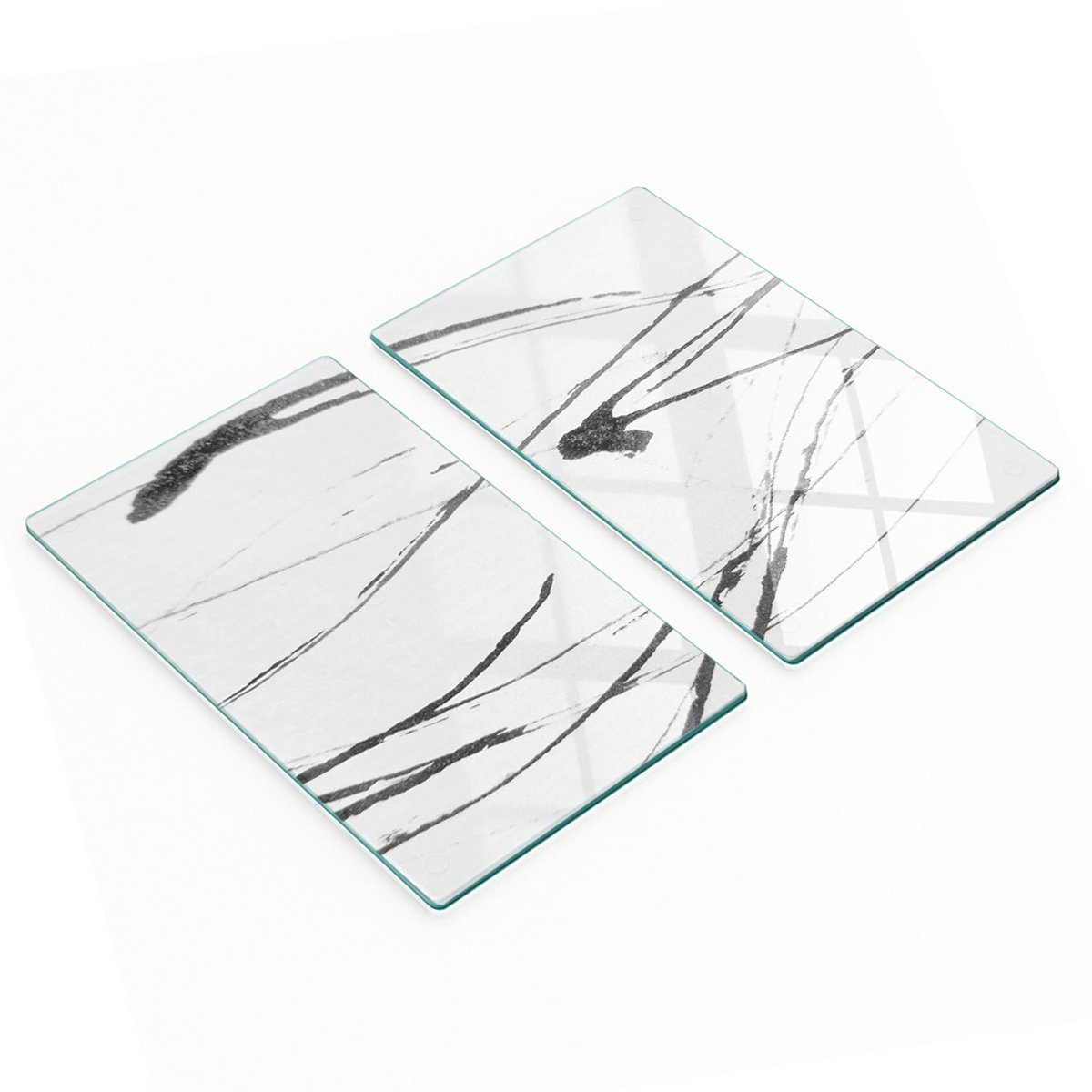 Decoratieve glazen snij- en serveerplanken Abstractie 2 2x30x52 cm