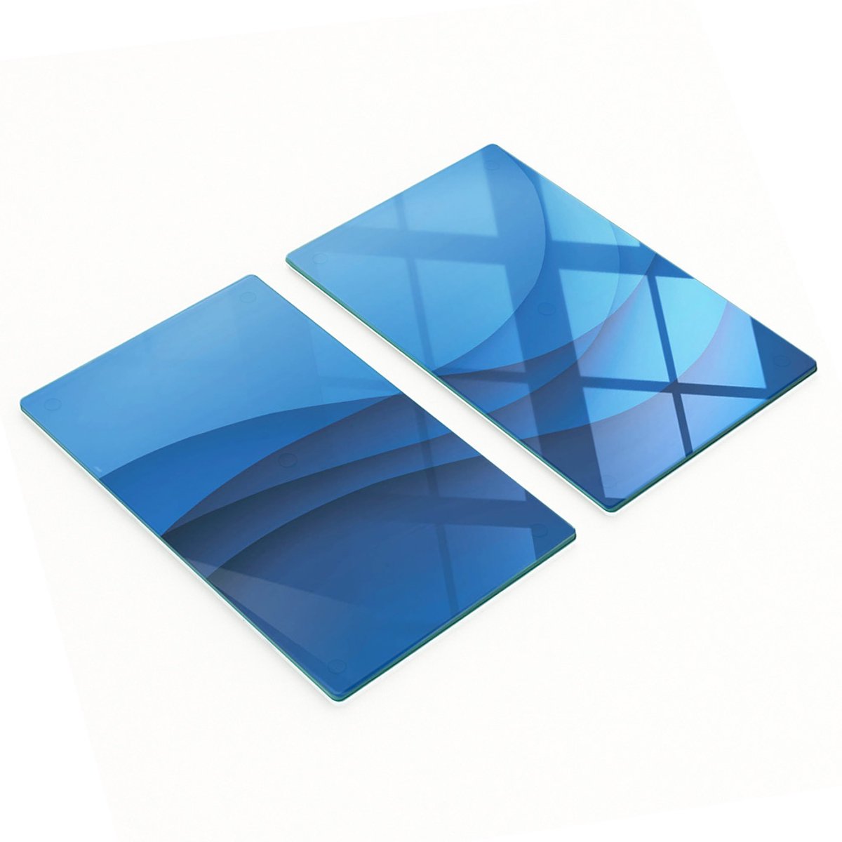 Multifunctionele decoratieve glazen keukenplanken met golfpatroon, 2x30x52 cm