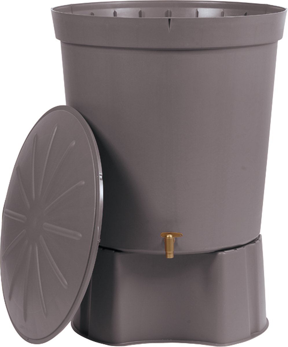 Garantia Lanzarote regentonnen deksel rond 300 liter Grafiet grijs