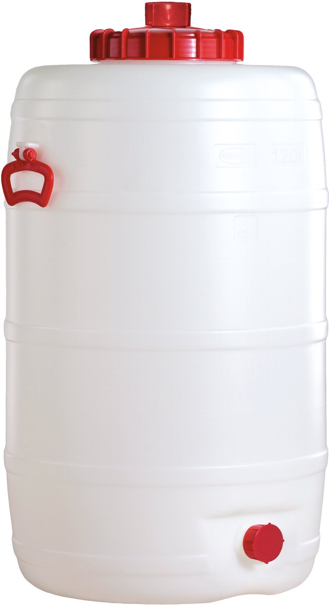 GRAF universeel vat 125 L rond van voedselveilig PE