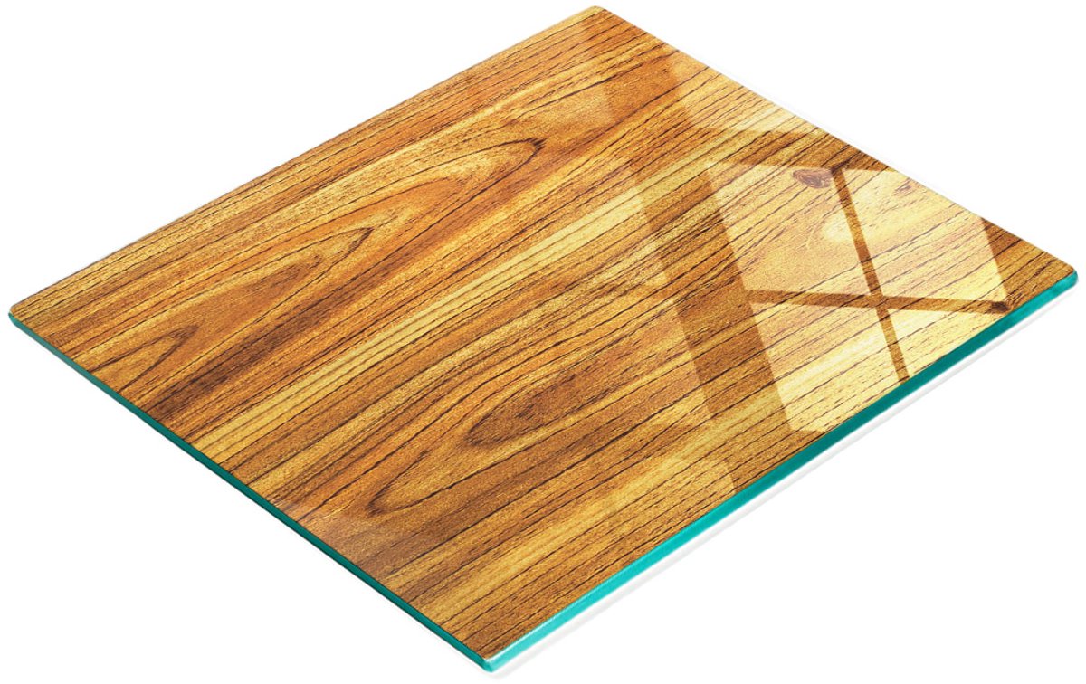 Keukenplank van gehard glas met decoratieve afbeeldingen, bruin hout, 60x52 cm