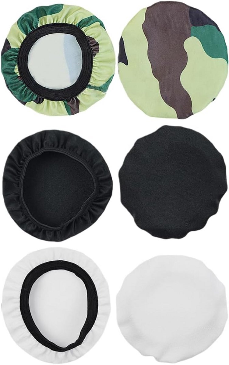 Hoesjes Koptelefoon - Oorkussen Beschermers - Hygiënisch Gebruik - Wasbaar Stof - 9-10.5 cm - Zwart