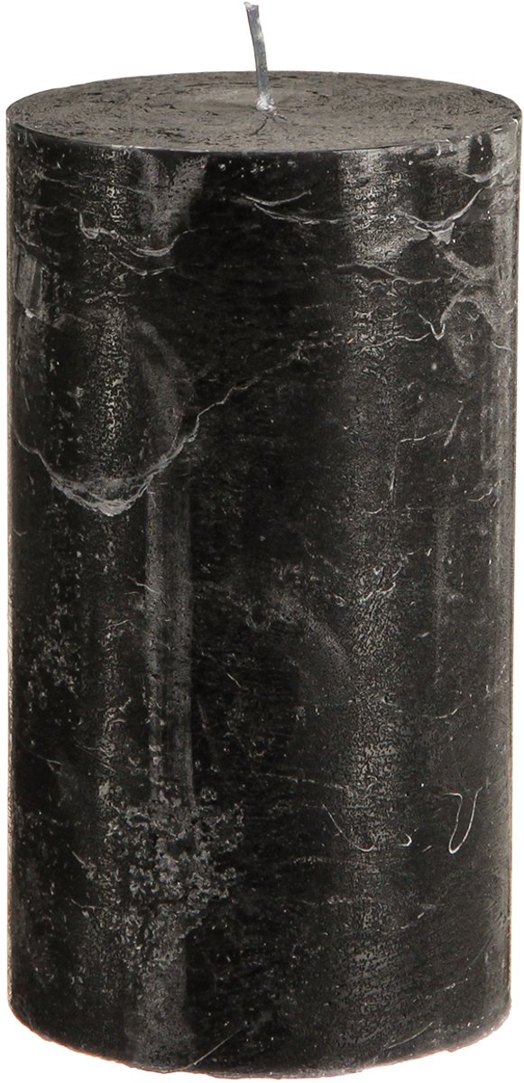 Viana Zwarte pilaarkaarsen 85×150mm 2 stuks, door en door geverfd, elegant v