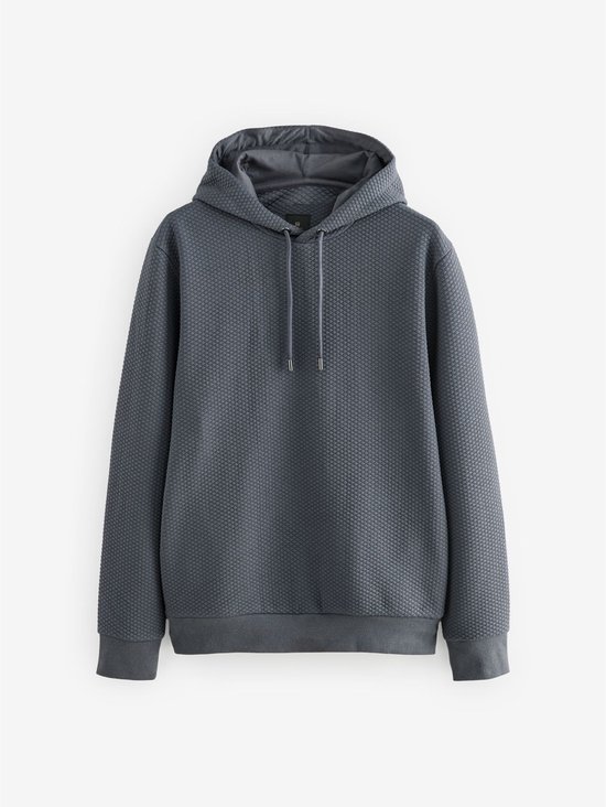 Next - Heren - Pullover-hoody met textuur - Grijs
