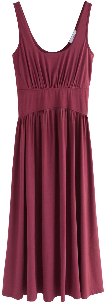 Next - Dames - Jersey midi-jurk met tailleband - Paars
