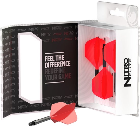 Red Dragon Nitro Flite System Black Red NO2 - Dart Flights van Red Dragon — afbeelding 4