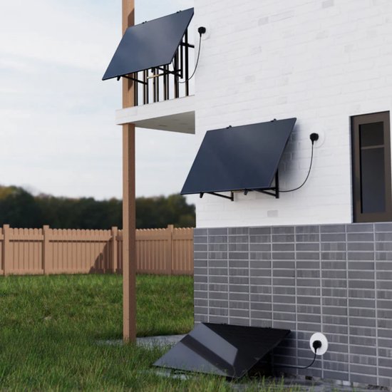 CJX Solar - zonnepanelen met stekker - direct in stopcontact - inclusief montage set — afbeelding 3