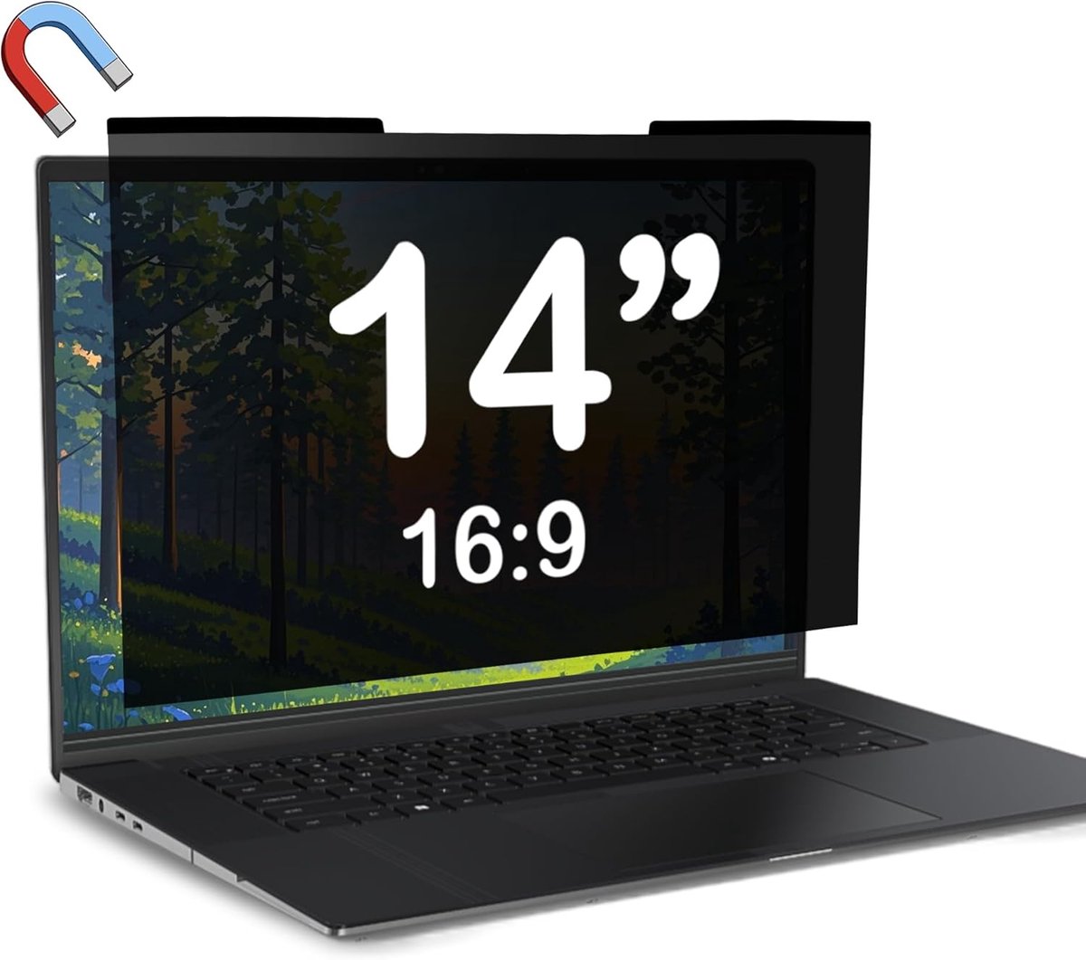 Magnetisch Privacyscherm - Privacyfilter Anti-Spy - Laptop Beschermen - Directe Magnetische Bevestiging - 14 Inch 16:9