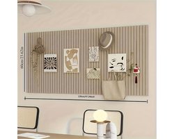 Decoratief prikbord - 60 x 120 cm - Vilt- en kurkwandpaneel - Fotopaneel voor aan de muur in scholen, woningen, keukens en kantoren - Knutselbord voor kinderkamers - Donkerbruin