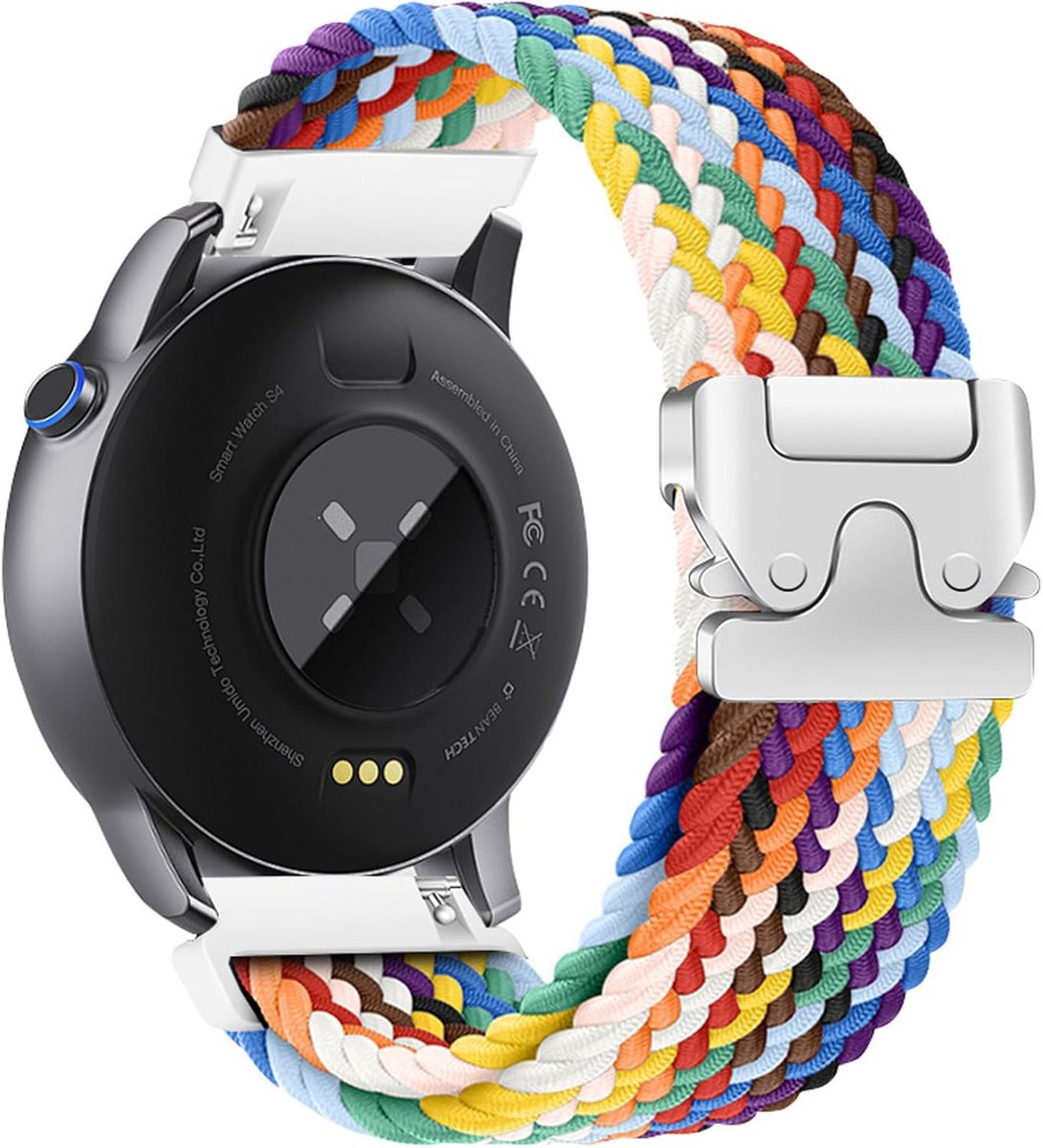 Sportieve Nylon Reservehorlogeband 20mm voor Ticwatch GTH E3 E en Coros Apex Pace