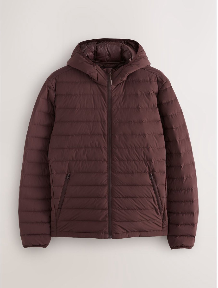 Next - Heren - Donsgevulde opvouwbare ThermoGen-pufferjas - Rood
