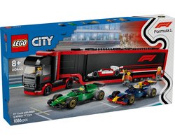 LEGO City F1 truck met RB20 en AMR24 F1® auto's speelset - 60445