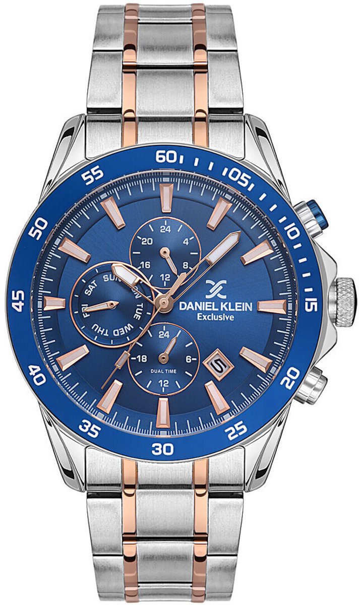 Daniel Klein - Herenhorloge - Stijlvol - Met Datumnotatie - Staal