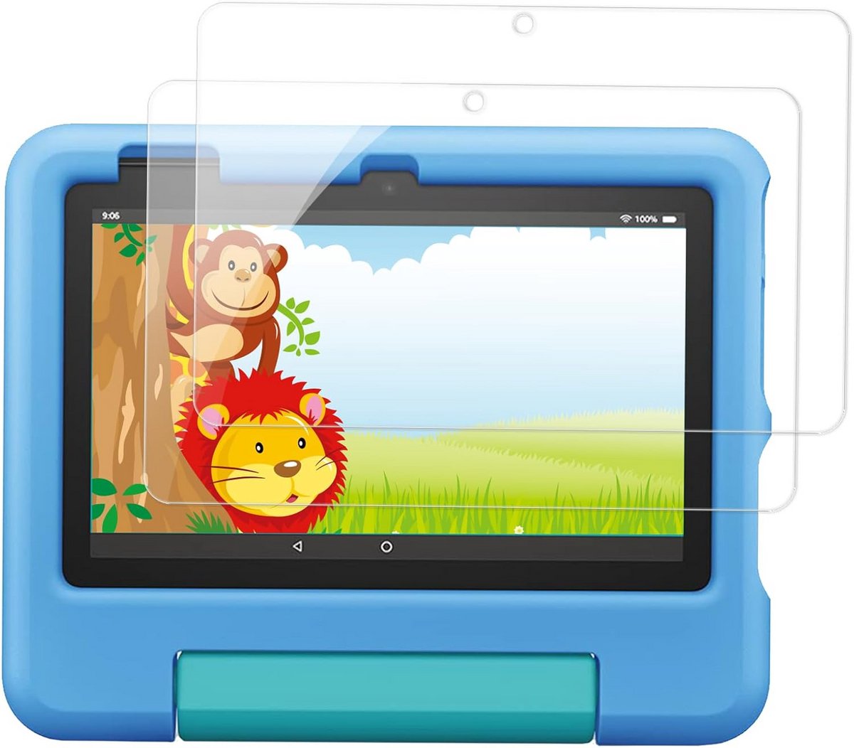 RRICHH 2-pack schermbeschermer voor 7/7 kindertablets (2022 12e), ultrahelder, aanraakgevoelig, krasbestendig, recht gehard glas schermbeschermer, HD-display, 9H hardheid, anti-vingerafdruk