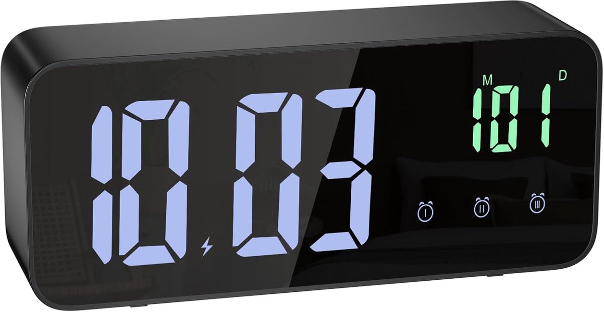 Digitale Wekker met Groot Display en Snooze-functie voor Slaapkamer en Kantoor