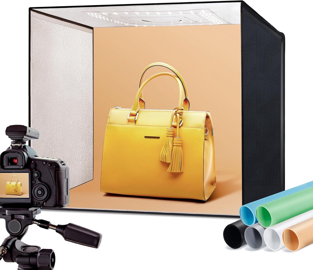 Fotobox 50x50 cm - Draagbare Lichttent met LED-verlichting voor Productfotografie