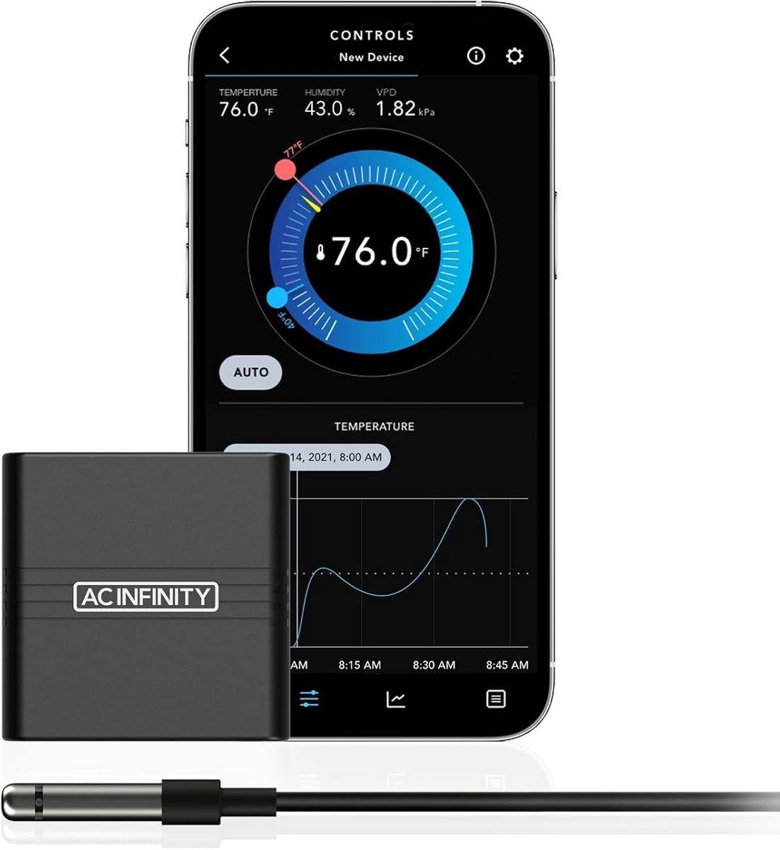 Mini Temperatuur- en Vochtigheidsmeter met Bluetooth App - Voor Kelders, Kweekruimtes en Thuisgebruik