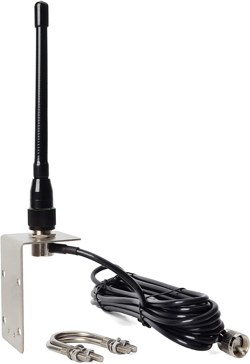 VHF Mariene Rubberantenne met 5m RG58 Kabel voor Mobiele Radio's
