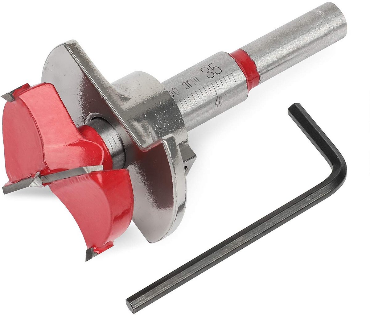 SnelShoppen - Forstner Boor Tungsten Carbide Houtbewerking Hinge Hole Cutter met Diepte Stop (35 mm) voor Precisie en Efficiëntie