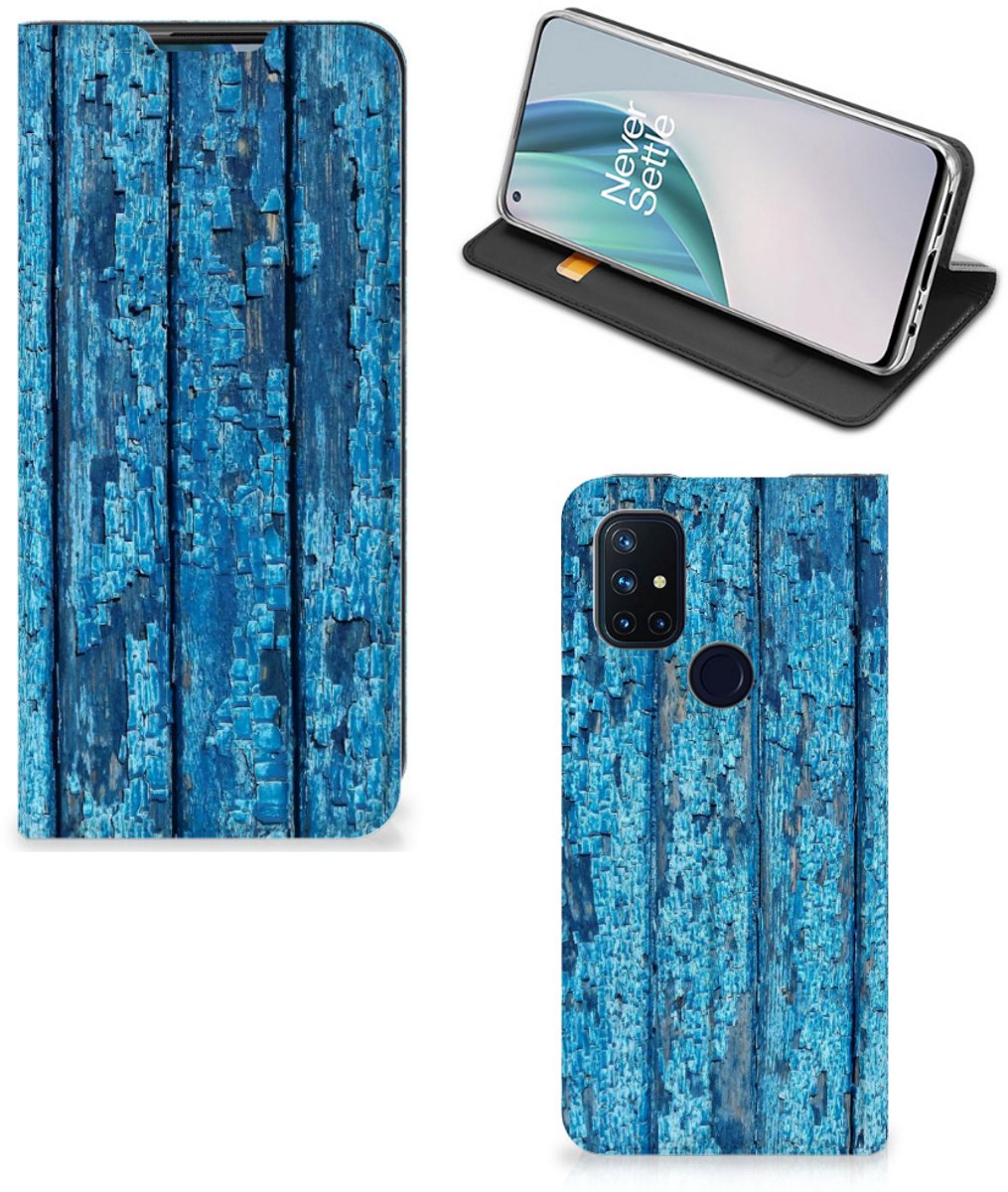 OnePlus Nord N10 5G Book Wallet Case Wood Blue