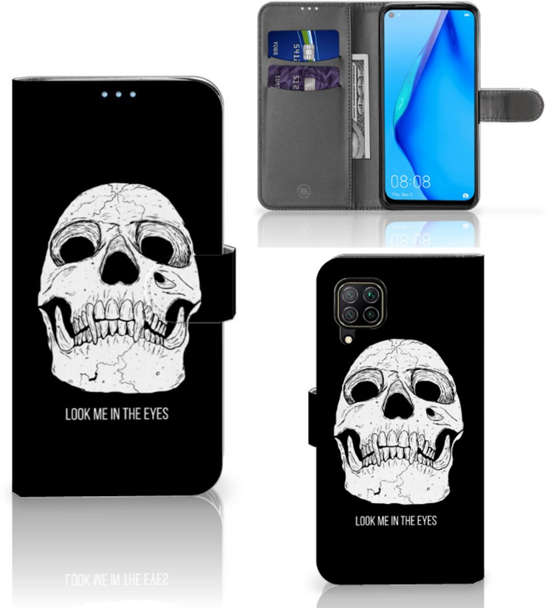 Telefoonhoesje met Naam Huawei P40 Lite Skull Eyes