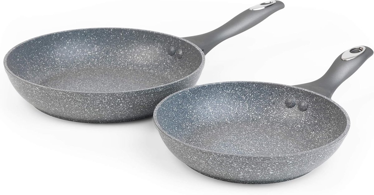 2-delige Koekenpannenset 20/24 cm - Antiaanbakpan - Geschikt voor Inductie