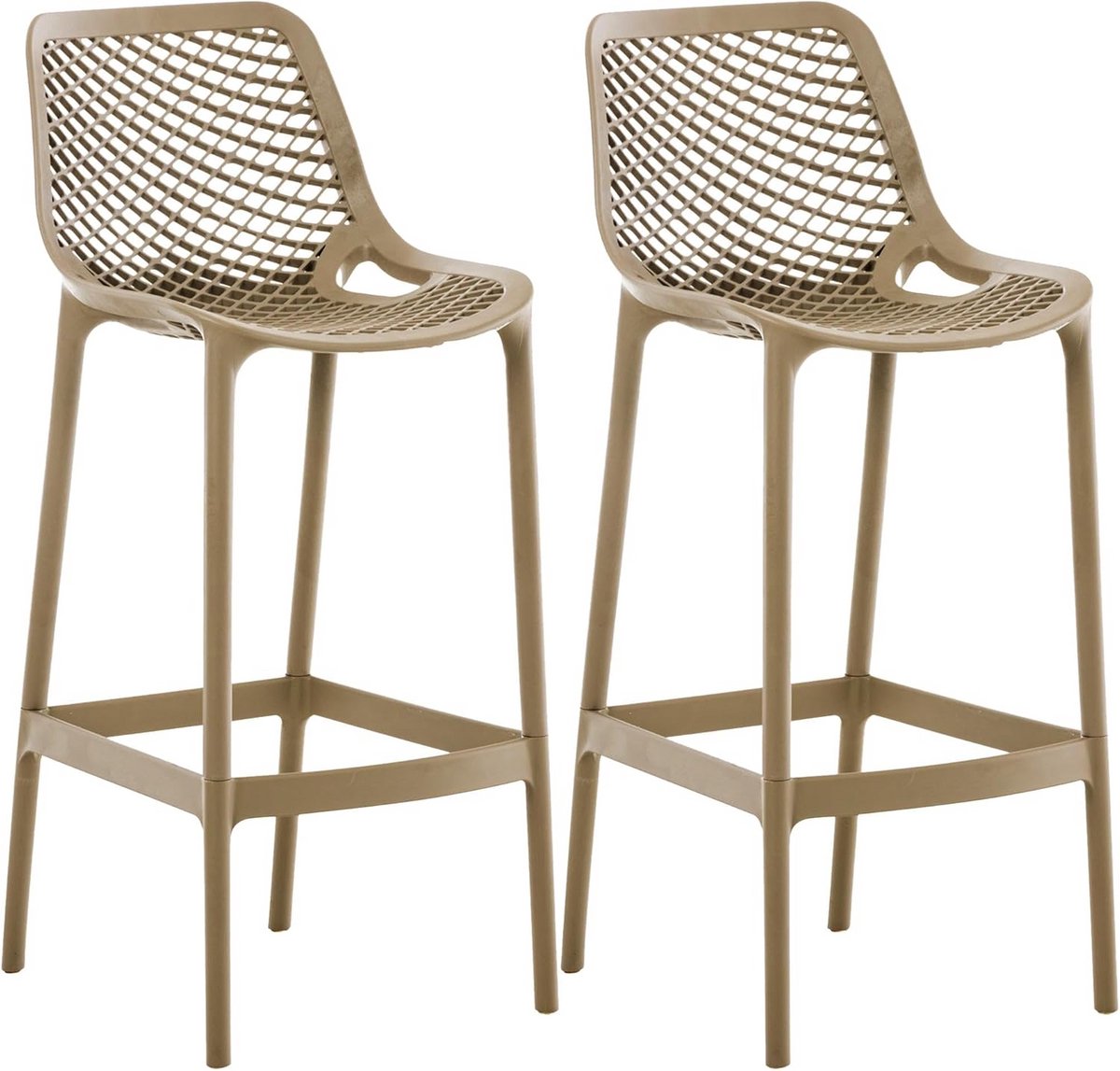 Set van 2 moderne barkrukken – Comfortabele en duurzame barstoelen voor binnen en buiten