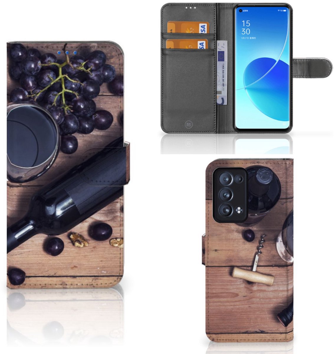 OPPO Reno 6 Pro Plus 5G Book Cover Wijn