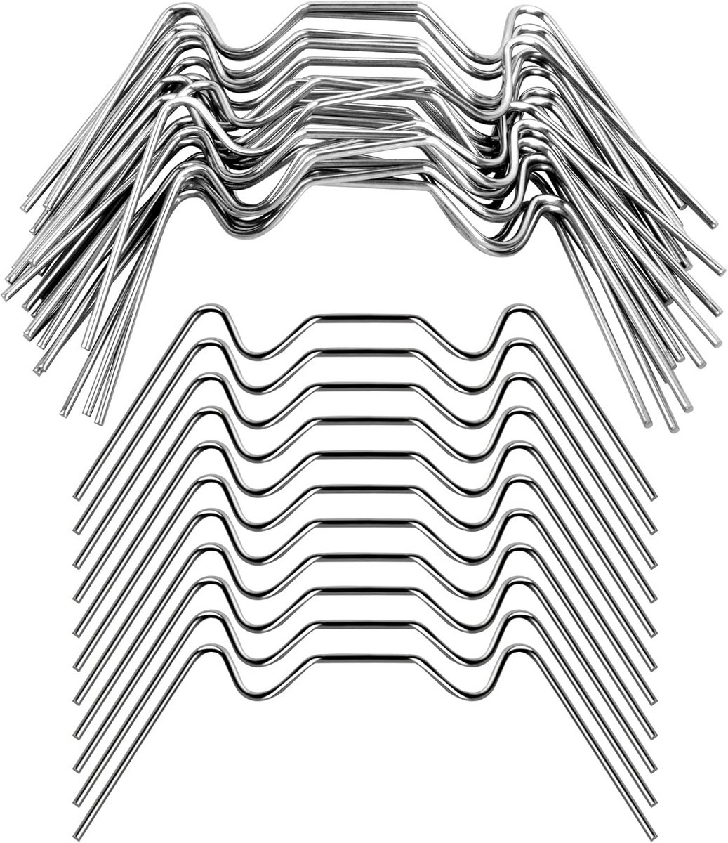 Broeikasclips voor Glas - RVS W-Clips en Bevestigingsaccessoires (50 Stuks)