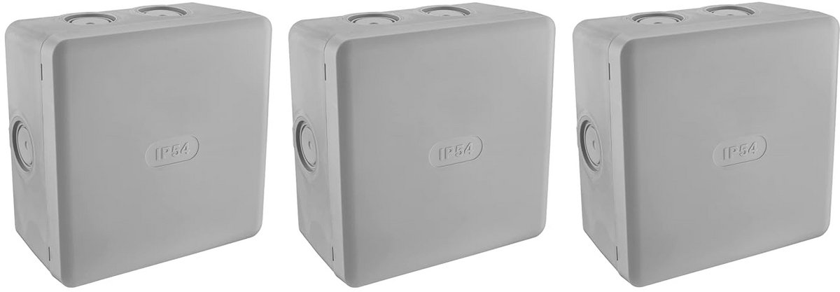 Elektrische verdeelkast voor buiten - Waterdichte aansluitdozen IP54 - 3 stuks