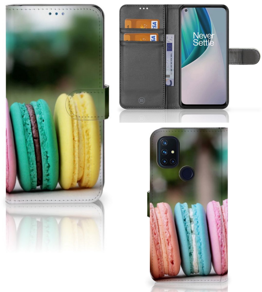 OnePlus Nord N10 Book Cover Macarons