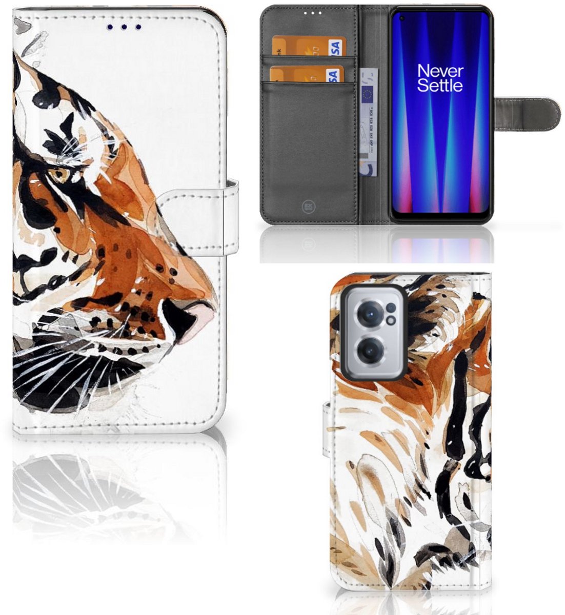 Hoesje OnePlus Nord CE 2 Watercolor Tiger