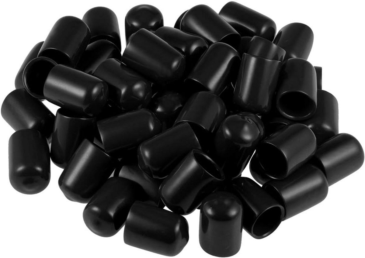 Schroefdraadbeschermers 12 mm - Set van 50 - Zachte Rubber Doppen voor Meubelen en Voorzieningen