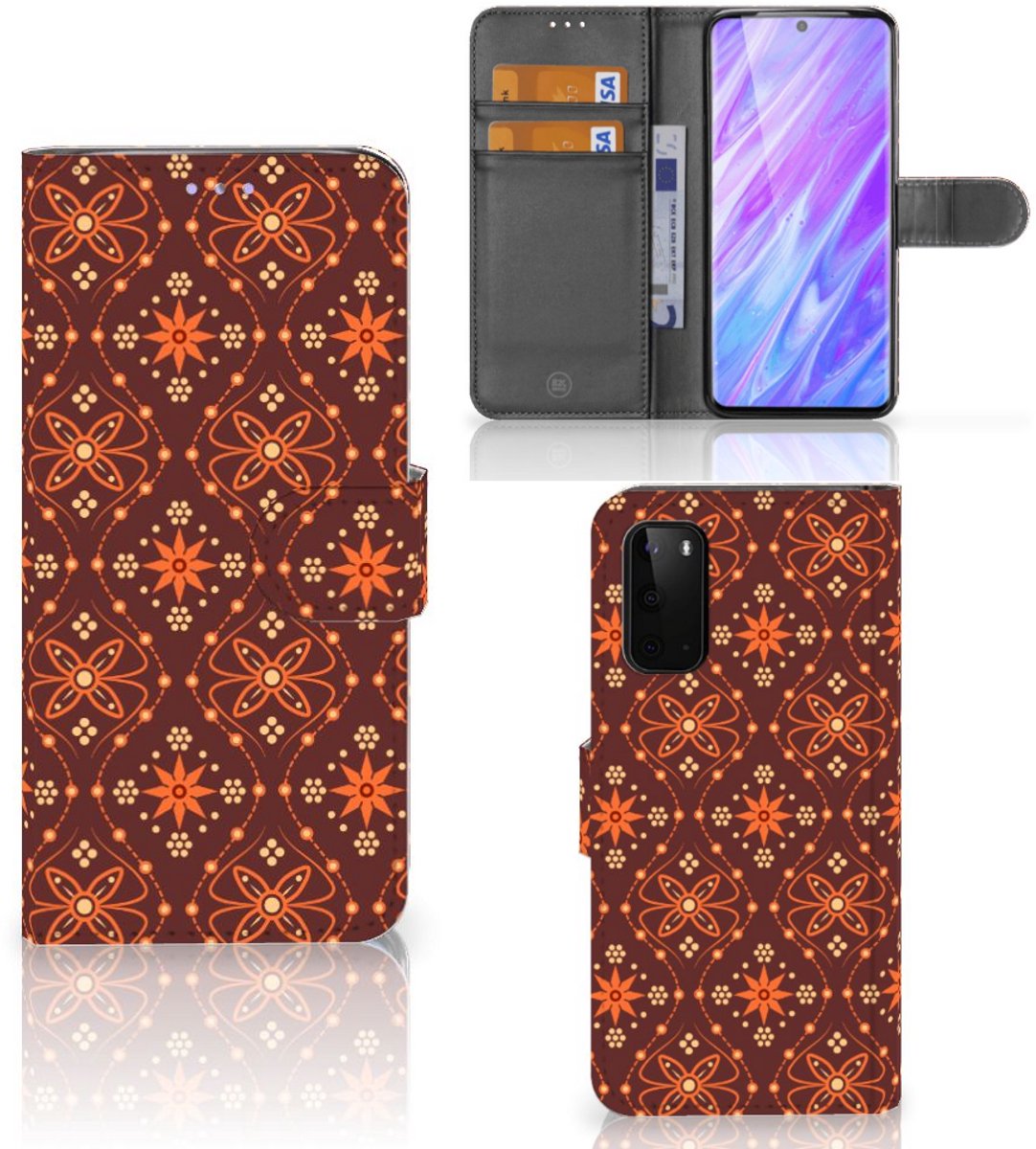 Samsung Galaxy S20 Telefoon Hoesje Batik Brown