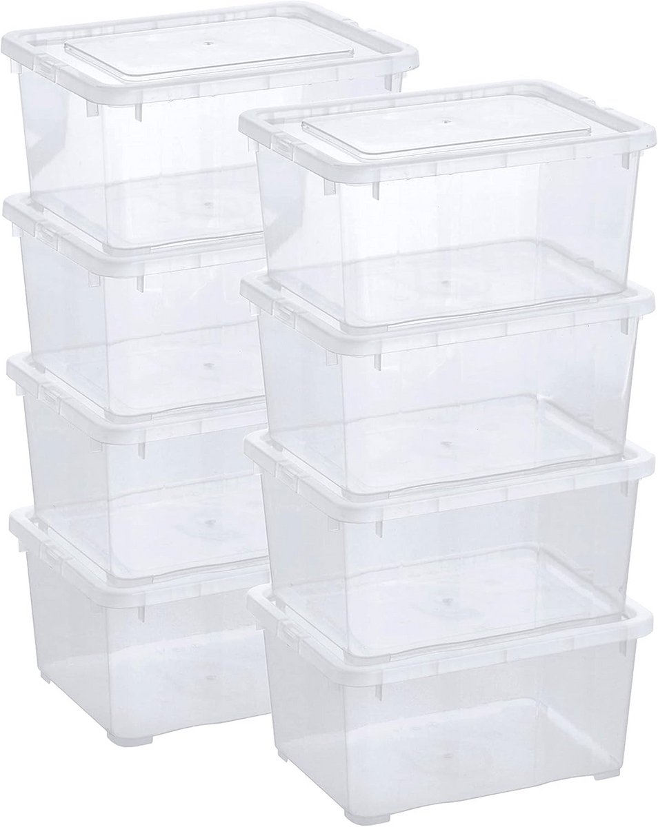 Stapelige Transparante Organisatiedozen - 8x 1,7 L met Ventilatie