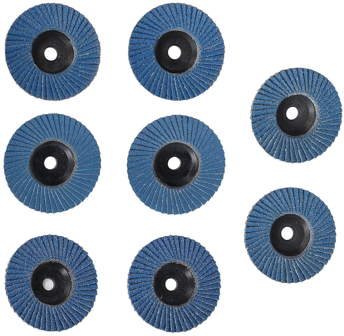 8 Stuks Lamellenschijven Ø 76 mm voor Slijpmachines - Korrel 40/60/80/120