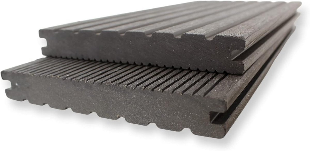 WPC terrasplanken antraciet 20x145 mm, volledig profiel, 70 cm lengte