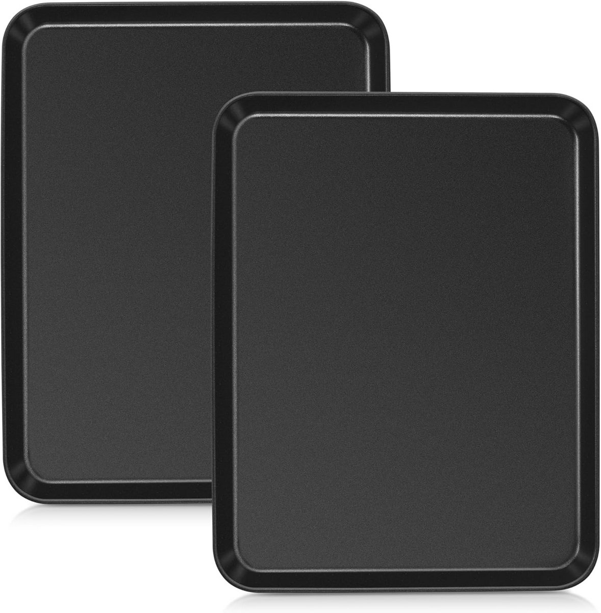 Roestvrij Stalen Antiaanbakbakplaat - 2 Stuks (40 x 30 x 2,5 cm)