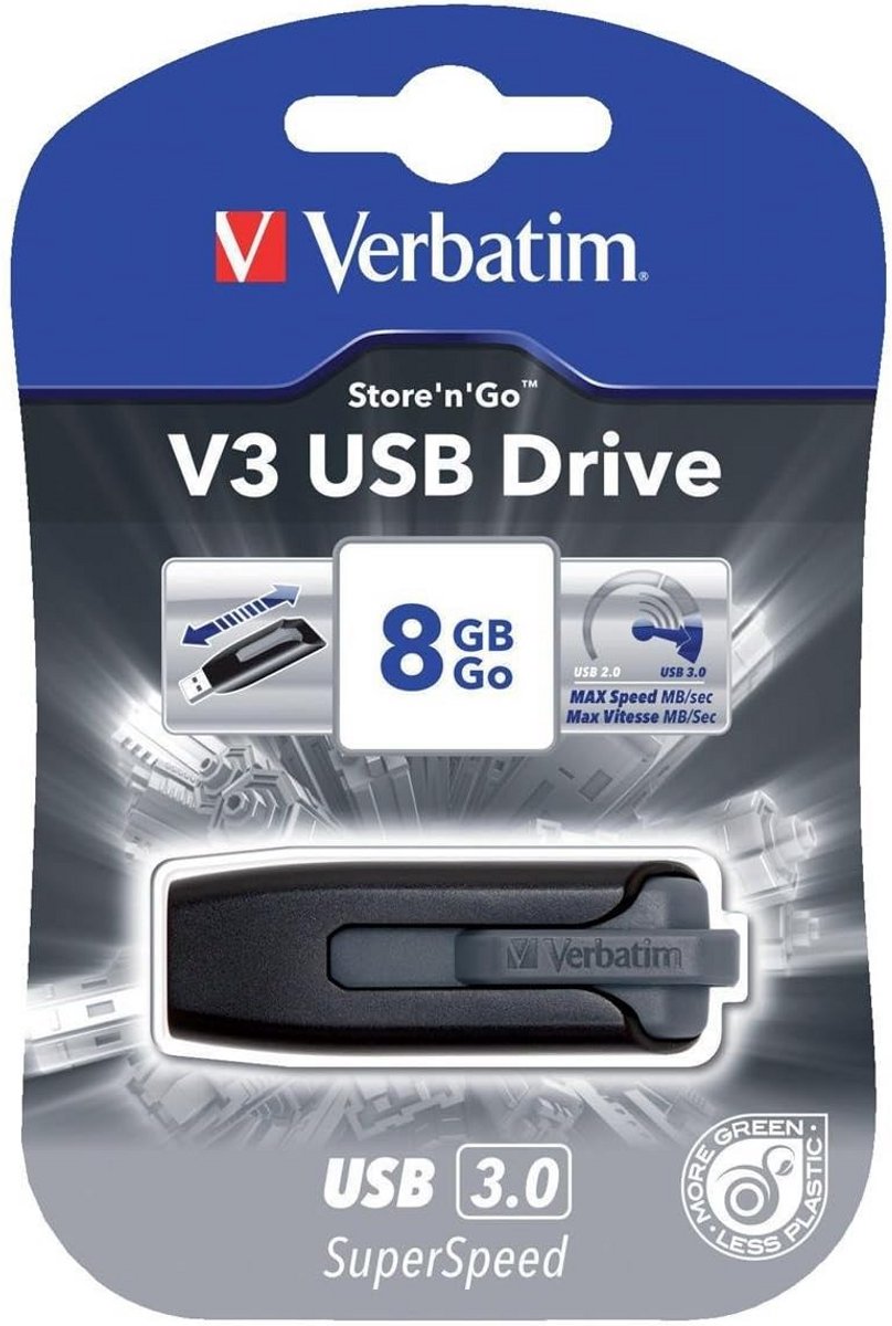 USB 3.0 Geheugenstick 8GB met Schuifmechanisme