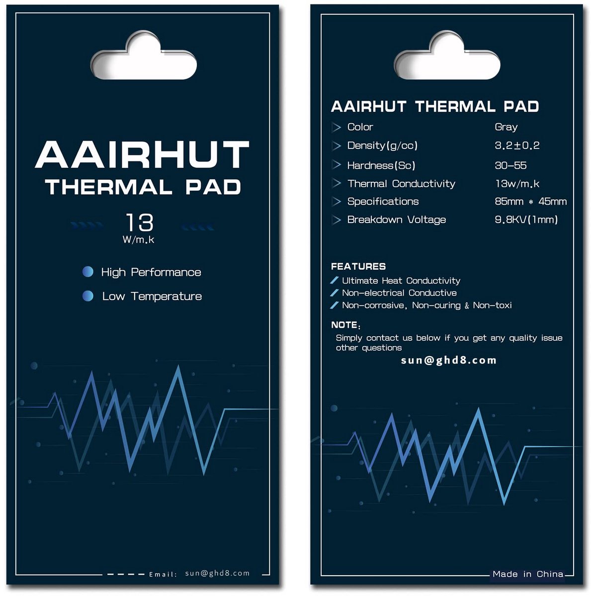 Thermische pads 13W/mK voor PC en Laptop - Siliconen Koeling met Zelfklevende Film