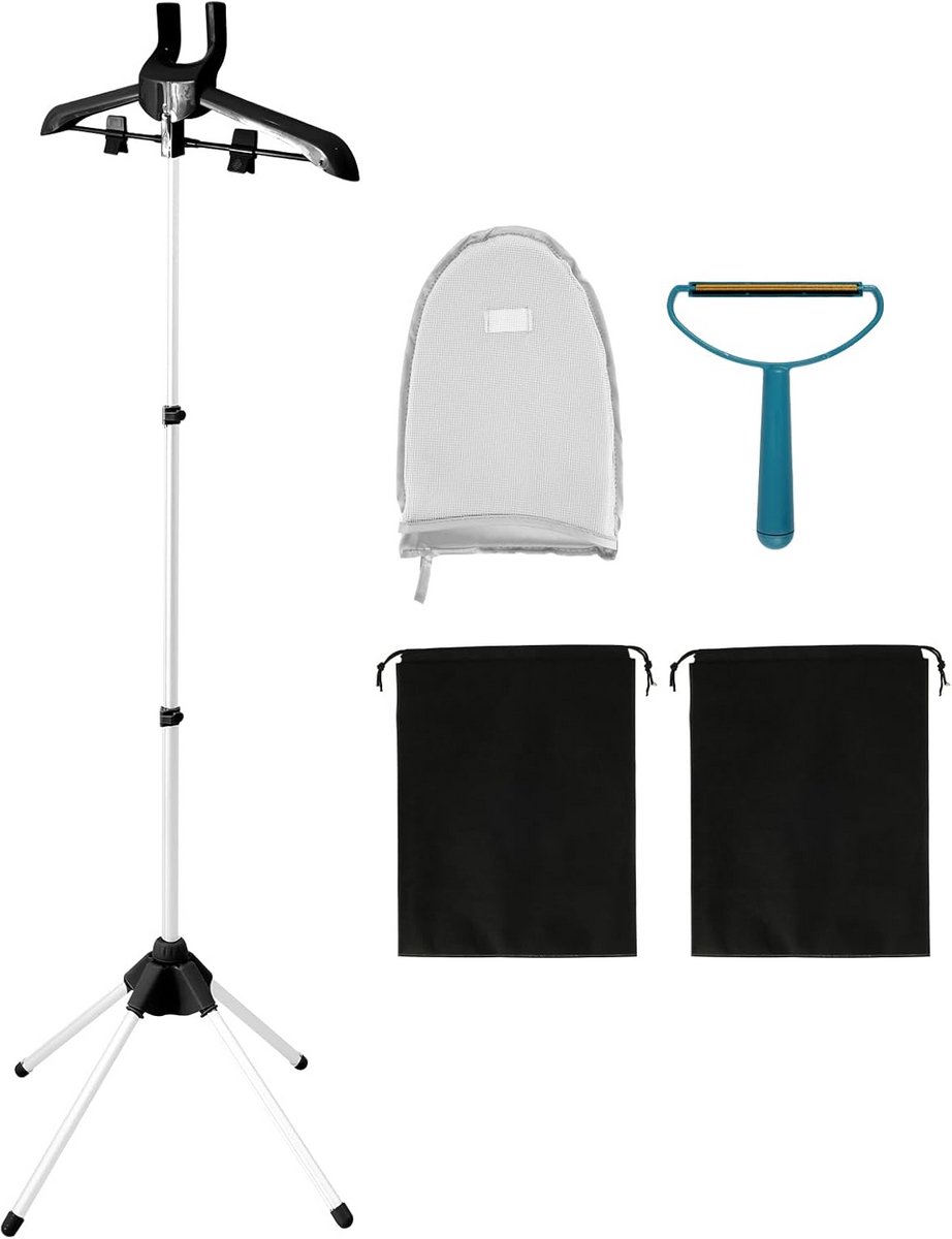 Opvouwbare stoomhanger voor kleding met 360° rotatie en verstelbare hoogte