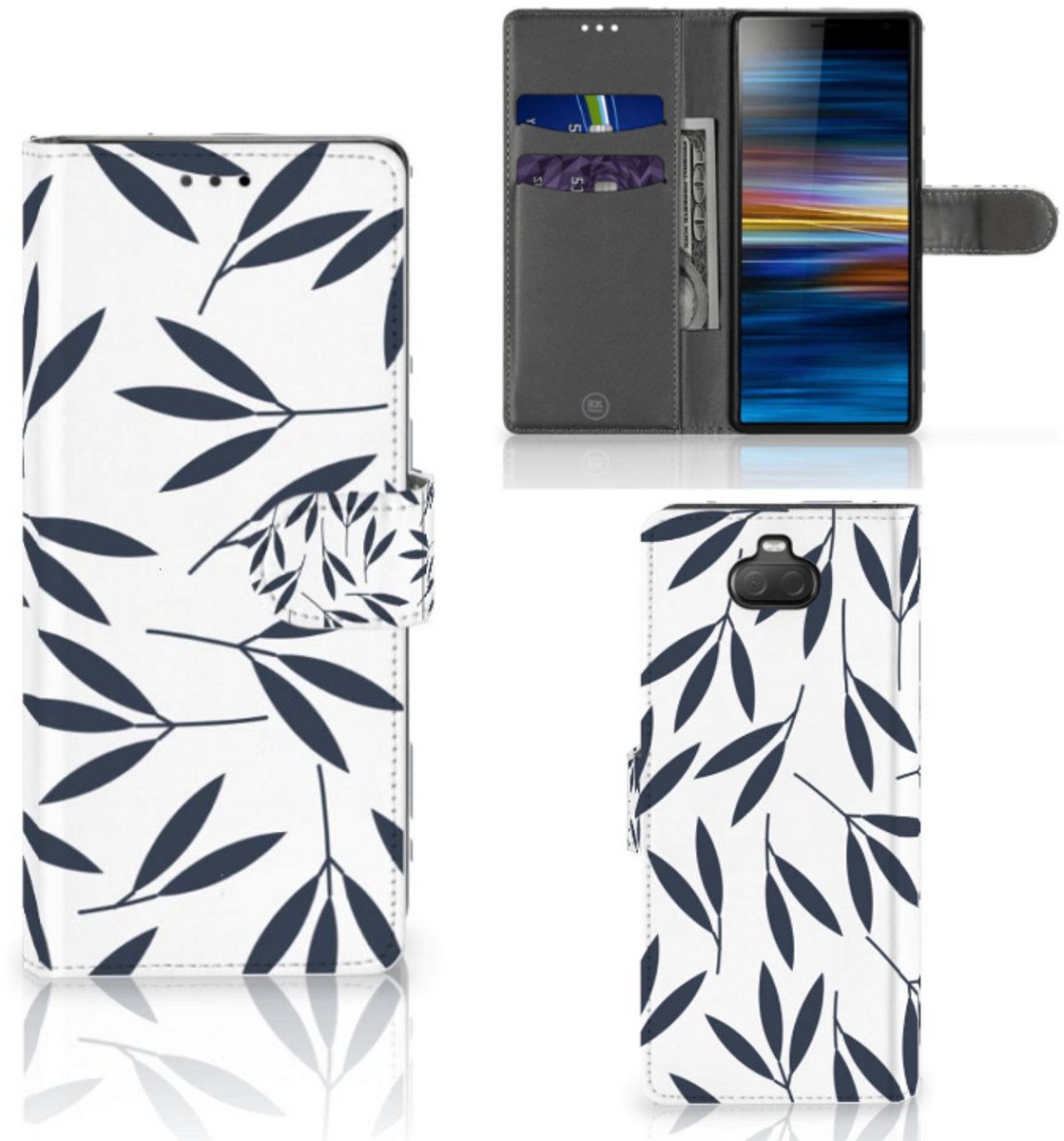 Sony Xperia 10 Hoesje Leaves Blue