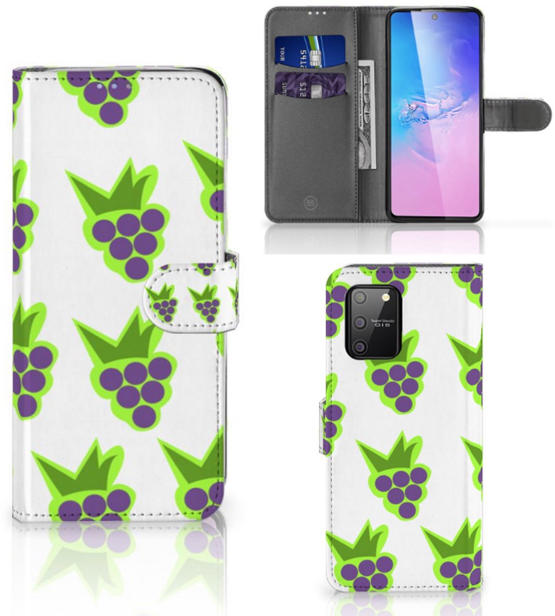 Samsung S10 Lite Book Cover Druiven