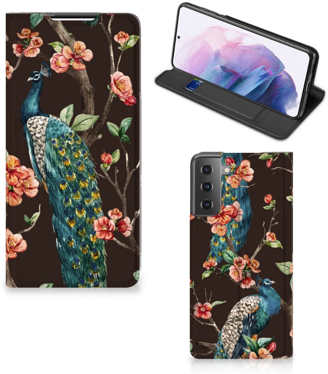Samsung Galaxy S21 Plus Hoesje maken Pauw met Bloemen