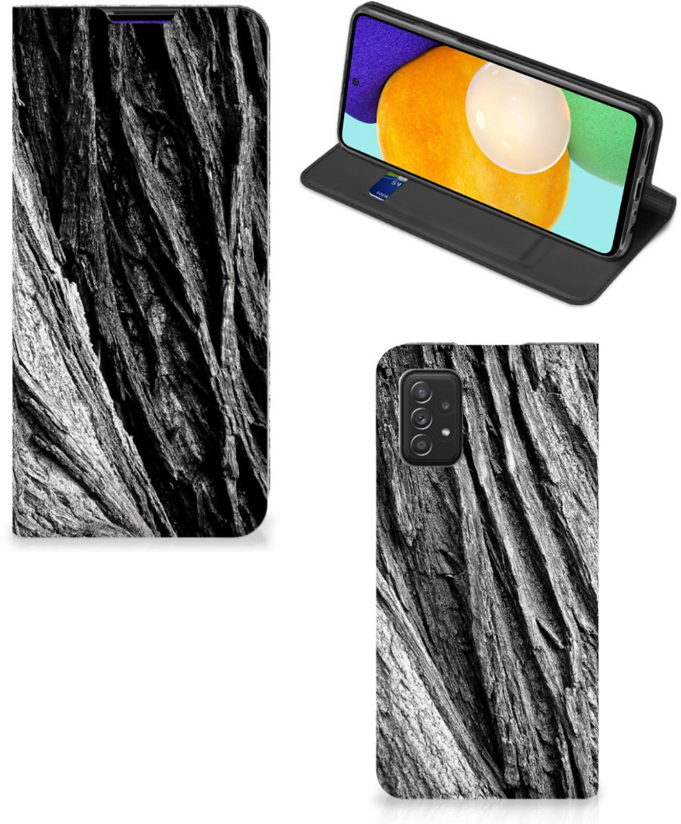 Book Wallet Case Samsung Galaxy A03s Boomschors Grijs