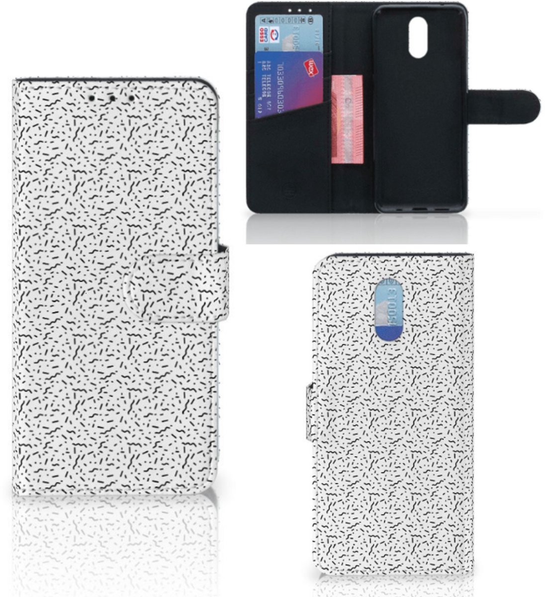 Nokia 2.3 Telefoon Hoesje Stripes Dots